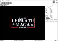 Chingatext Embroidery File 6 sizes