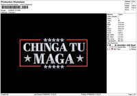 Chingatext Embroidery File 6 sizes