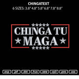 Chingatext Embroidery File 6 sizes