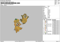 Squirrels Halloween Embroidery File 6 sizes
