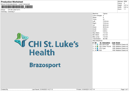 Chi St Embroidery File 6 sizes