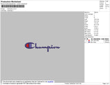 Champi0n Embroidery File 4 size