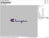Champi0n Embroidery File 4 size