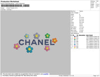 Chnl Flower Embroidery File 4 size