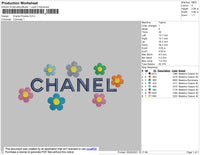 Chnl Flower Embroidery File 4 size