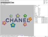 Chnl Flower Embroidery File 4 size