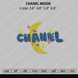 Chnl Moon Embroidery File 4 size