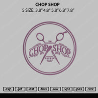 Chop Shop Embroidery File 5 sizes