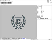 Chaps Logo Embroidery File 6 size
