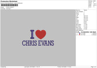 Chris Evans Embroidery File 4 size