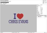 Chris Evans Embroidery File 4 size