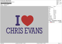 Chris Evans Embroidery File 4 size
