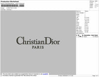 Christian Dior Paris Embroidery File 4 size