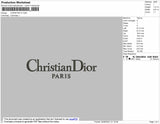 Christian Dior Paris Embroidery File 4 size