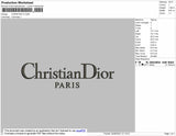 Christian Dior Paris Embroidery File 4 size