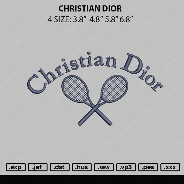 Christian Dior Embroidery File 4 size