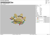 Paw Xmas Embroidery File 6 sizes