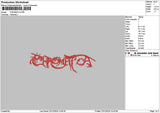 Chromatatext Embroidery File 6 sizes