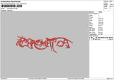 Chromatatext Embroidery File 6 sizes