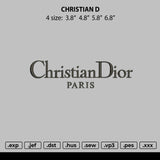 Christian Dior Paris Embroidery File 4 size