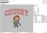 Chucky Embroidery File 6 sizes