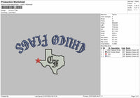 Chuco Flag Embroidery File