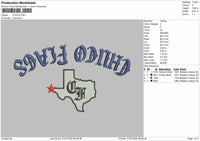 Chuco Flag Embroidery File