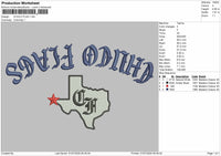 Chuco Flag Embroidery File