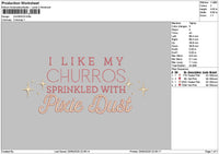 Churrostext Embroidery File 6 sizes