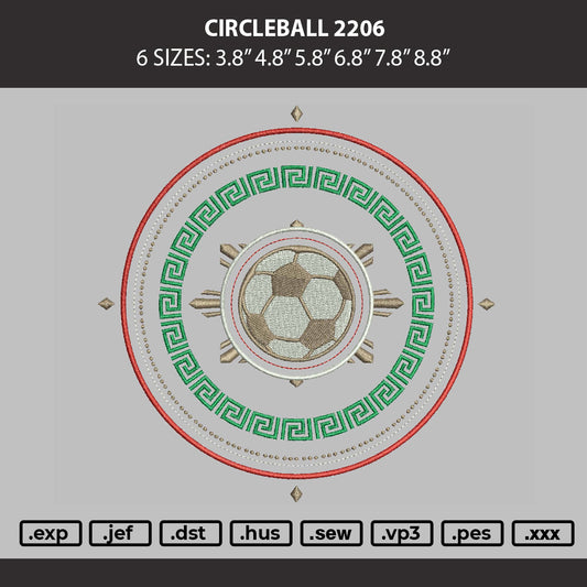 Circleball 2206 Embroidery Machine Design File 6 sizes