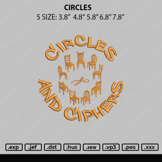 Circles Embroidery File 5 sizes