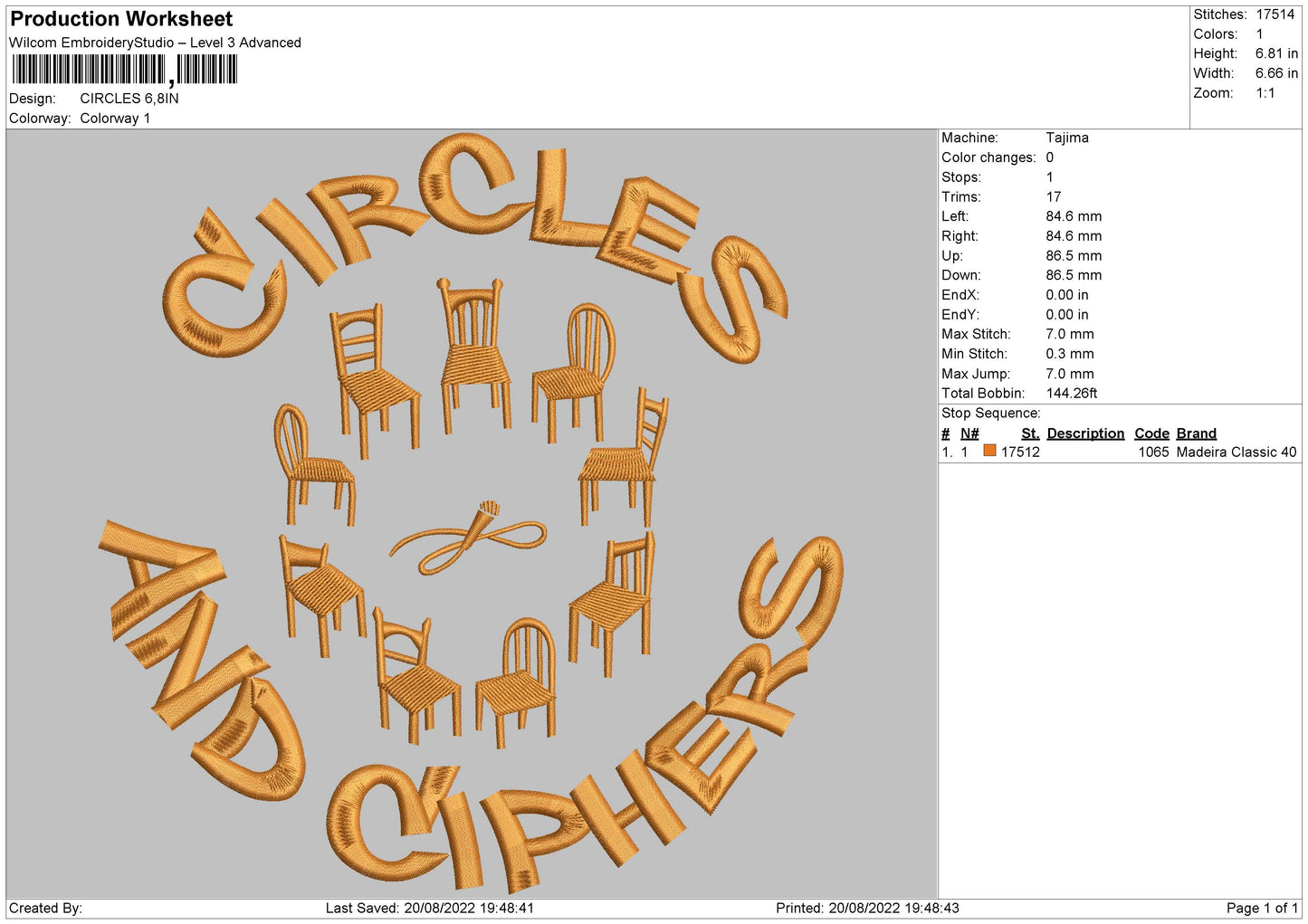 Circles Embroidery File 5 sizes
