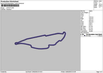 Line 1205 Embroidery File 6 sizes
