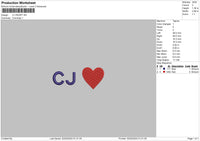 Cj Heart Embroidery File 6 sizes