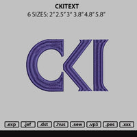 Ckitext Embroidery File 6 sizes