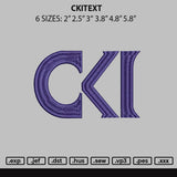 Ckitext Embroidery File 6 sizes