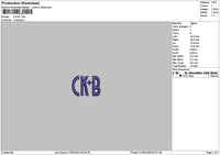 Ckbtext Embroidery File 6 sizes