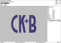 Ckbtext Embroidery File 6 sizes