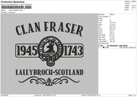 Frasertext Embroidery File 6 sizes