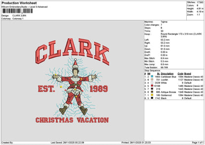 Vacationtext 2811 Embroidery File 6 sizes