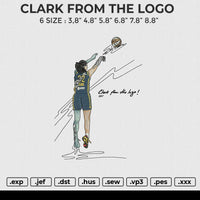 CLARK FROM THE LOGO Embroidery File 6 size