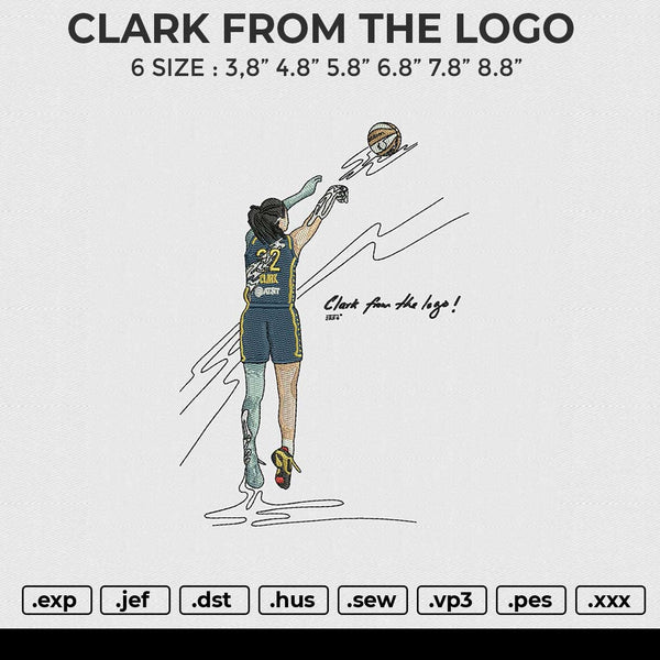CLARK FROM THE LOGO Embroidery File 6 size
