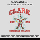 Vacationtext 2811 Embroidery File 6 sizes