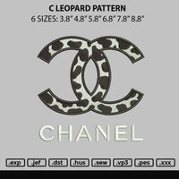 C Leopard Pattern Embroidery File 6 sizes