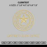 Clerktext Embroidery File 6 sizes