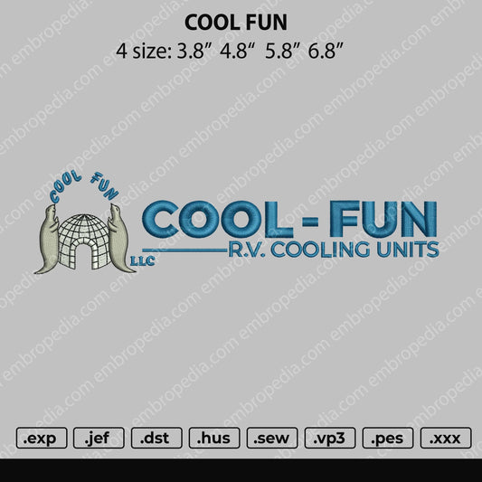 Cool Fun Embroidery File 4 size