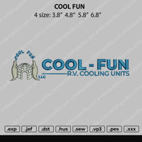 Cool Fun Embroidery File 4 size