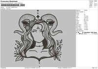 Clipart Lunar Embroidery File 4 size