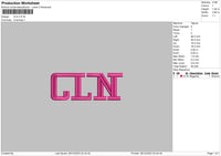 Cln Text Embroidery File 6 sizes