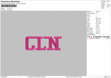 Cln Text Embroidery File 6 sizes